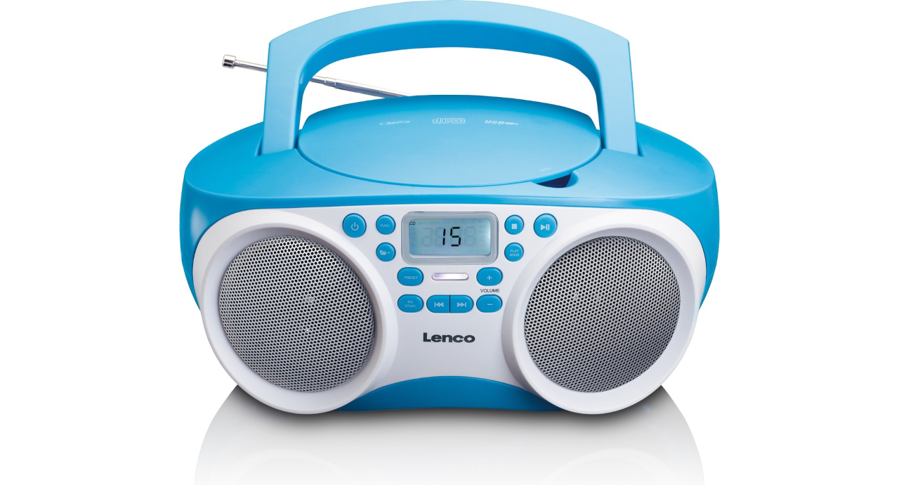 Lenco SCD-200BU - Draagbare radio met MP3 en USB functie – Blauw -