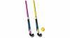 Hockeyset: 2 Hockeystick roze en geel + Bal