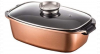 Style'n Cook - Rechthoekige braadpan voor inductiekookplaten - gegoten aluminium - koper/zwart - 32 x 21 x 11 cm - Braadpan - Rose - Inductie