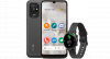 Doro 8100 4G Eenvoudige Senioren Smartphone + Smartwatch  (Zwart) - Cadeau Bundel